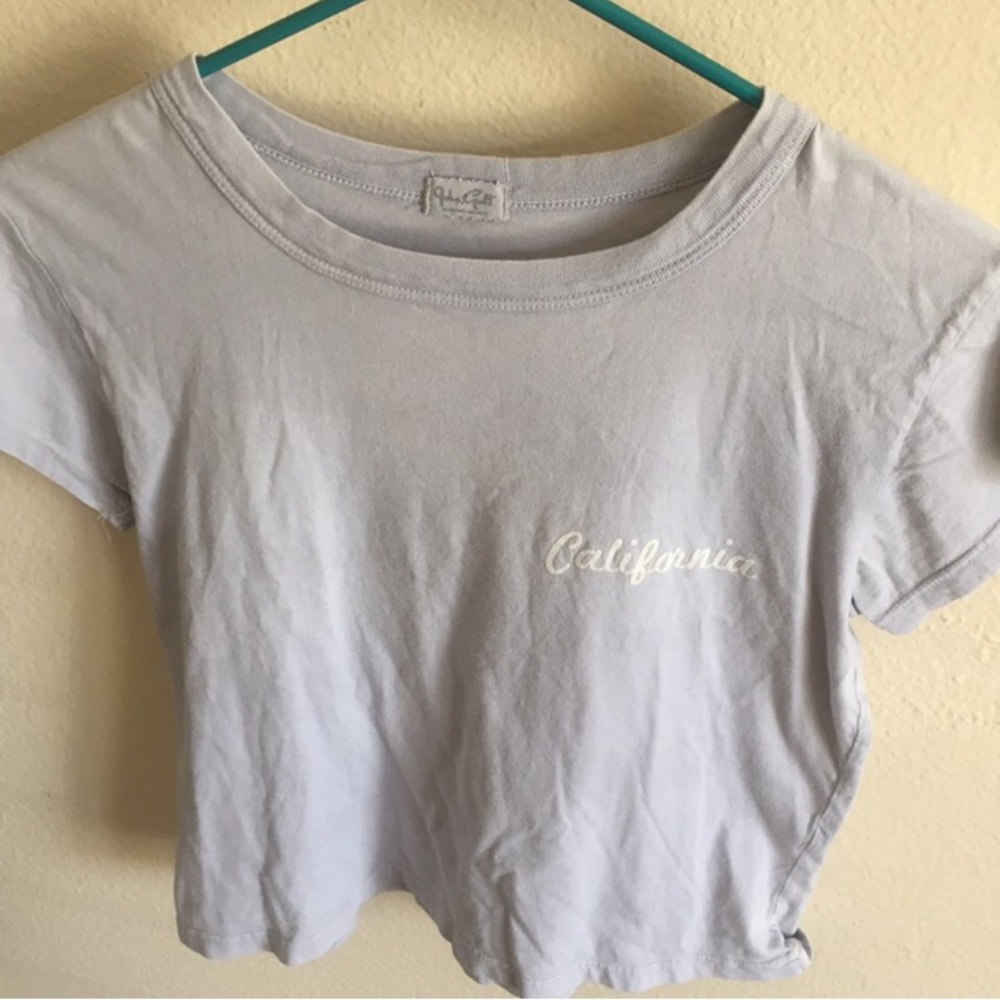 Brandy Melville baby blue crop top “california”